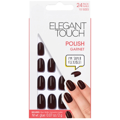 Ongles Pré-vernis Elegant Touch – Garnet