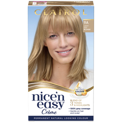 Clairol Nice' n Easy Crème Natural Looking Oil Infused Permanent Hair Dye 177ml (Various Shades) - 9A Light Ash Blonde en oferta