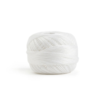 Fils de coton perlé à broder - Blanc à beige