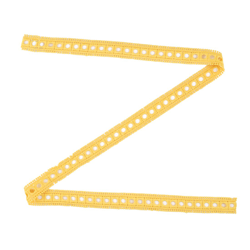 Ruban dentelle avec mini pompons jaune características