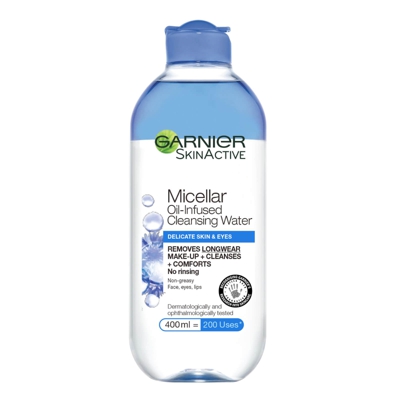 Eau Micellaire Nettoyante pour les Peaux et les Yeux Sensibles Garnier 400 ml