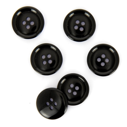 Boutons ronds 4 trous noir 20 mm precio