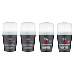 VICHY Homme Men's Extreme-Control Anti-Perspirant Roll-on Deodorant Set for Sensitive Skin 4 x 50ml características