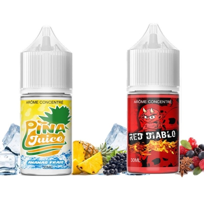 Pack  60 ml  arômes concentrés (2 x 30 ml)  Red Diablo - Pina Juice - 60 ML - Diy - Vapfusion