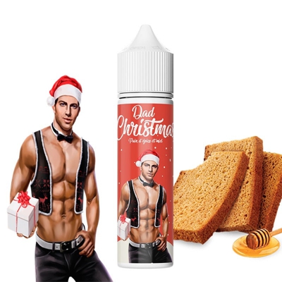 E-liquide Dad Christmas 50 ML - 50/50 PG/VG - Prêt à booster -  Pain d'épice Miel