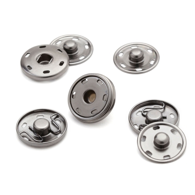 Boutons pression gris 25 mm