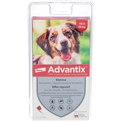 Advantix Chien moyen de 10 kg - 25 kg
