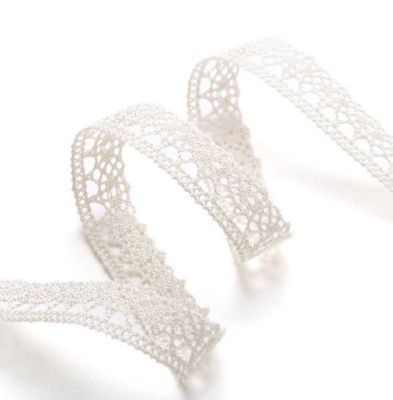 Ruban dentelle 12 mm écru