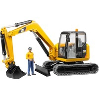 Cat Mini Excavator with worker véhicule pour enfants, Jeu véhicule