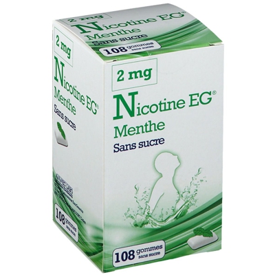 Nicotime EG® Menthe 2 mg Sans sucre Gomme à mâcher