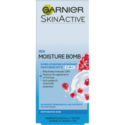 Ver Crème Hydratante Hydra Bomb 3-en-1 FPS 10 de Garnier (50ml) y sus características Crème Hydratante Hydra Bomb 3-en-1 FPS 10 de Garnier (50ml) características