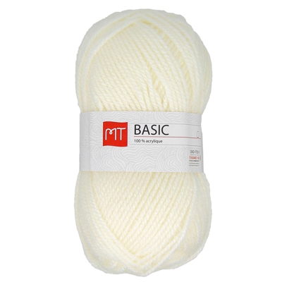 Pelote de fil à tricoter MT basic écru