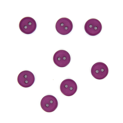 Boutons plats 2 trous bordeaux 11 mm en oferta