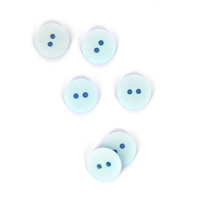 Boutons plats bleu clair 14mm