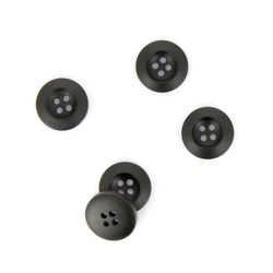 Boutons noirs en bois 15 mm características