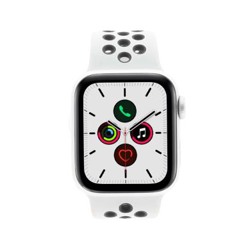 Apple Watch Series 5 Nike+ -boîtier en aluminium argent 40mm - bracelet sport platinium/noir (GPS+Cellular) - comme neuf en oferta
