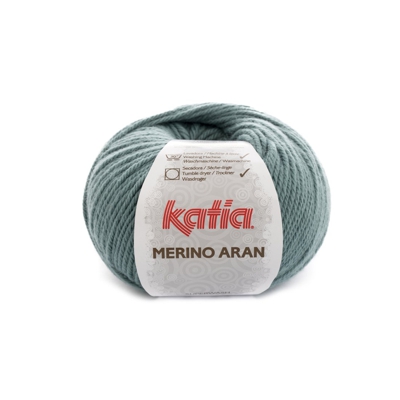 Pelote de laine Katia Merino Aran bleu gris