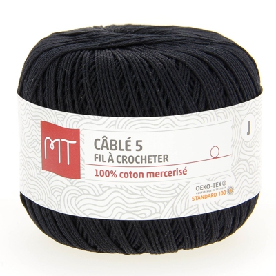 Fil à crocheter n°5 noir