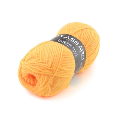 Pelote de fil à tricoter Plassard Layette Plus jaune