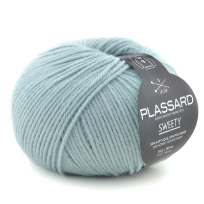 Pelote de laine sweety bleu moyen - Plassard