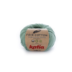 Fil à tricoter bio Katia Fair Cotton vert menthe precio