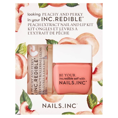 Nails INC. Peach and Perky Varnish and Lip Duo Kit
