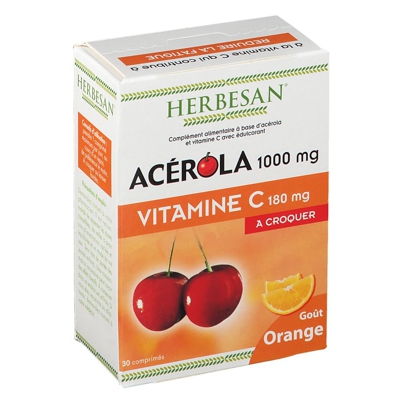 Herbesan® Acérola Vitamine C – Goût Orange