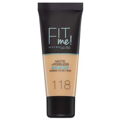 Fit Me! Maybelline Fond de Teint Matte + Poreless 30 ml (différentes teintes disponibles) - 118 Light Beige