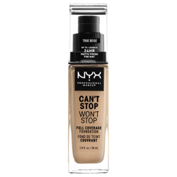 Fond de Teint 24 Heures Can't Stop Won't Stop NYX Professional Makeup (différentes teintes disponibles) - True Beige en oferta