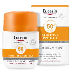 Eucerin® Sun protection solaire fluide mattifiant visage 50+ très haute (50ml) en oferta