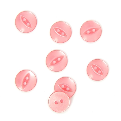 Boutons ronds roses 14 mm