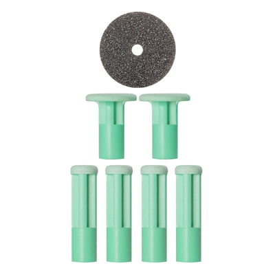 Disques de rechange mixtes verts de PMD - Lot de 6