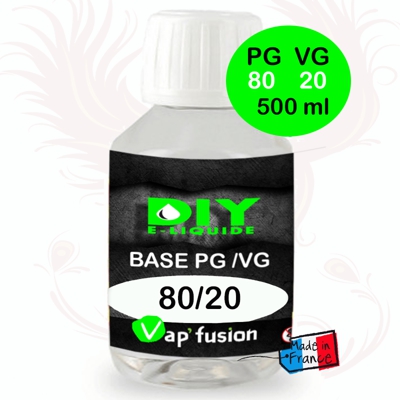Base neutre - 500 ml- PG/VG - 80/20 - DIY E LIQUIDE - Vapfusion