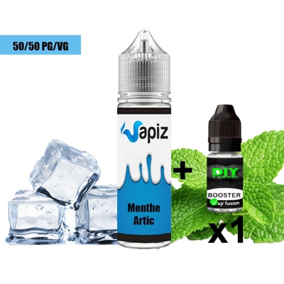E liquide Menthe artic - 50ml - Vapiz + 1 booster nicotiné