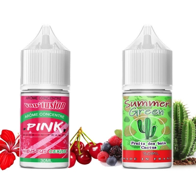 Pack  60 ml  arômes concentrés (2 x 30 ml)  PINK - Summer Green - 60 ML - Diy - Vapfusion