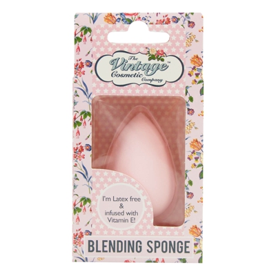 The Vintage Cosmetics Company Teardrop Blending Sponge Infused with Vitamin E - Pink