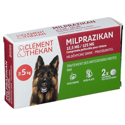 Clément Thékan Milprazikan Chien 12,5 mg/125 mg