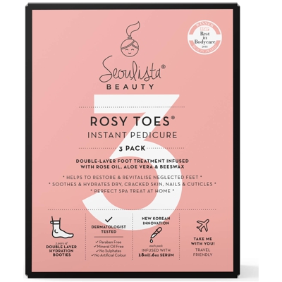Seoulista Beauty Rosy Toes Instant Pedicure Multi Pack 3's