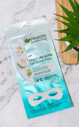 Garnier - Masque tissu Hydra Bomb contour des yeux à la noix de coco et acide hyaluronique, Blanc características
