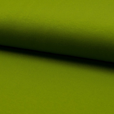 Tissu jersey lourd uni vert olive