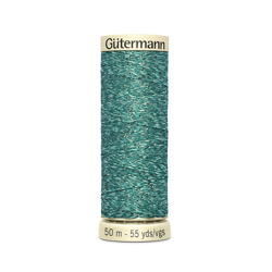 Bobine de fil effet métallisé Gütermann - Bleu vert en oferta