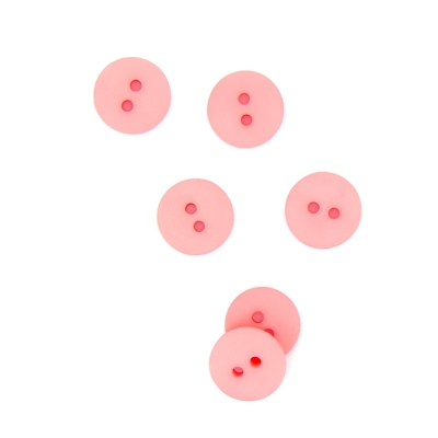 Boutons plats rose clair 14mm