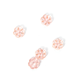 Boutons forme fleur rose 11 mm características