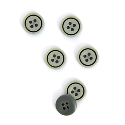 Boutons colorés ronds gris 14 mm características