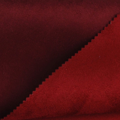 Tissu suédine double face Alaska bordeaux