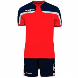 Maillot de foot Givova avec Short Kit America rouge / bleu marine precio