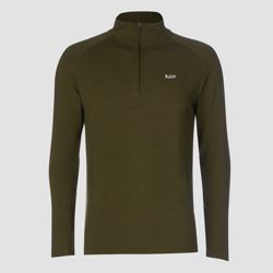 MP Performance 1/4 Zip - Noir et Vert Armée - S características