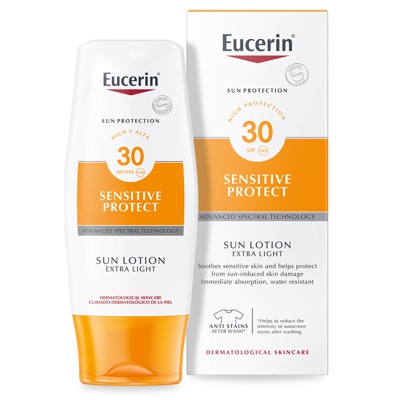 Eucerin® Sun protection solaire SPF 30 Lotion super légère peaux sensibles (150ml)