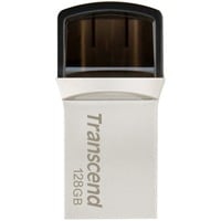 JetFlash 890 lecteur USB flash 128 Go USB Type-A / USB Type-C 3.2 Gen 1 (3.1 Gen 1) Noir, Argent, Clé USB