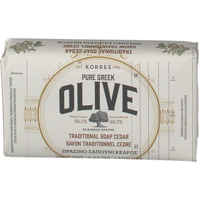 Korres Pure Greek Olive Savon Traditionnel Cèdre
